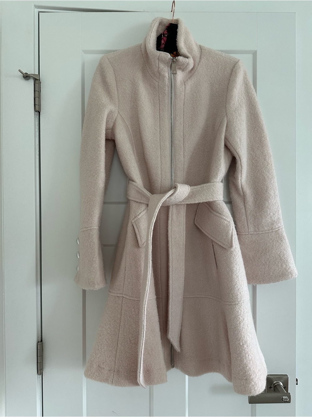 Guess Women’s Belted Wool-Blend Coat - Light Pink